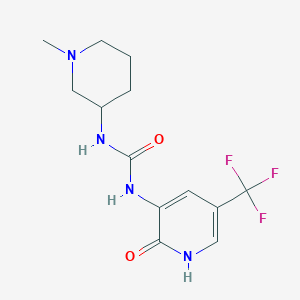 molecular formula C13H17F3N4O2 B7531441 1-(1-methylpiperidin-3-yl)-3-[2-oxo-5-(trifluoromethyl)-1H-pyridin-3-yl]urea 