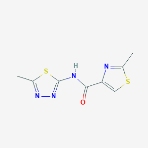 molecular formula C8H8N4OS2 B7531449 2-methyl-N-(5-methyl-1,3,4-thiadiazol-2-yl)-1,3-thiazole-4-carboxamide 