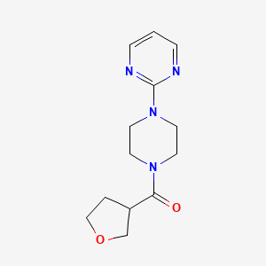 molecular formula C13H18N4O2 B7531454 Oxolan-3-yl-(4-pyrimidin-2-ylpiperazin-1-yl)methanone 