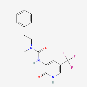 1-methyl-3-[2-oxo-5-(trifluoromethyl)-1H-pyridin-3-yl]-1-(2-phenylethyl)urea