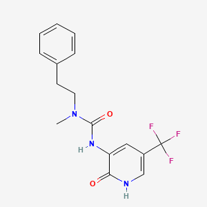 molecular formula C16H16F3N3O2 B7531459 1-methyl-3-[2-oxo-5-(trifluoromethyl)-1H-pyridin-3-yl]-1-(2-phenylethyl)urea 