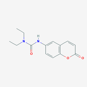 molecular formula C14H16N2O3 B7531475 1,1-Diethyl-3-(2-oxochromen-6-yl)urea 