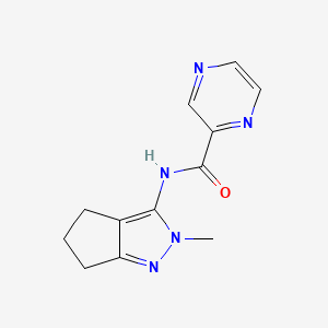 N-(2-methyl-5,6-dihydro-4H-cyclopenta[c]pyrazol-3-yl)pyrazine-2-carboxamide