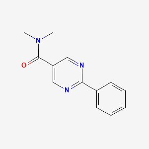 molecular formula C13H13N3O B7531507 N,N-dimethyl-2-phenylpyrimidine-5-carboxamide 