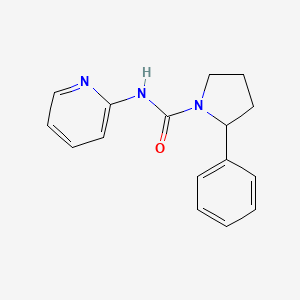molecular formula C16H17N3O B7531517 2-phenyl-N-pyridin-2-ylpyrrolidine-1-carboxamide 