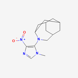 molecular formula C14H20N4O2 B7531533 4-(3-Methyl-5-nitroimidazol-4-yl)-4-azatricyclo[4.3.1.13,8]undecane 