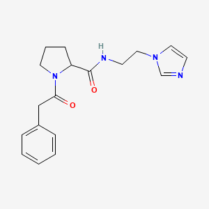N-(2-imidazol-1-ylethyl)-1-(2-phenylacetyl)pyrrolidine-2-carboxamide