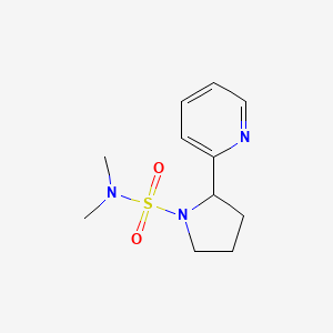molecular formula C11H17N3O2S B7531590 N,N-dimethyl-2-pyridin-2-ylpyrrolidine-1-sulfonamide 