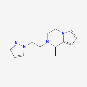 molecular formula C13H18N4 B7531594 1-methyl-2-(2-pyrazol-1-ylethyl)-3,4-dihydro-1H-pyrrolo[1,2-a]pyrazine 