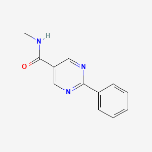 molecular formula C12H11N3O B7531596 N-methyl-2-phenylpyrimidine-5-carboxamide 