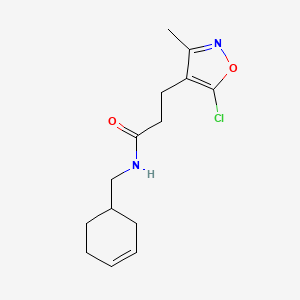 3-(5-chloro-3-methyl-1,2-oxazol-4-yl)-N-(cyclohex-3-en-1-ylmethyl)propanamide
