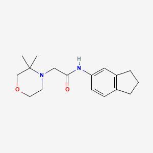 N-(2,3-dihydro-1H-inden-5-yl)-2-(3,3-dimethylmorpholin-4-yl)acetamide