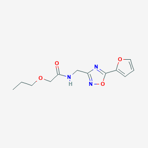 N-[[5-(furan-2-yl)-1,2,4-oxadiazol-3-yl]methyl]-2-propoxyacetamide
