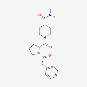 N-methyl-1-[1-(2-phenylacetyl)pyrrolidine-2-carbonyl]piperidine-4-carboxamide