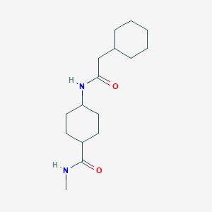 molecular formula C16H28N2O2 B7531726 4-[(2-cyclohexylacetyl)amino]-N-methylcyclohexane-1-carboxamide 