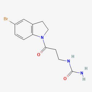 [3-(5-Bromo-2,3-dihydroindol-1-yl)-3-oxopropyl]urea