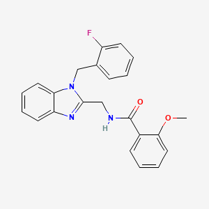 molecular formula C23H20FN3O2 B7531777 N-{[1-(2-fluorobenzyl)-1H-benzimidazol-2-yl]methyl}-2-methoxybenzamide 