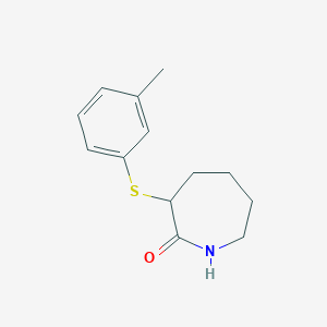 3-(3-Methylphenyl)sulfanylazepan-2-one