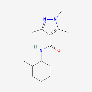 1,3,5-TRIMETHYL-N~4~-(2-METHYLCYCLOHEXYL)-1H-PYRAZOLE-4-CARBOXAMIDE