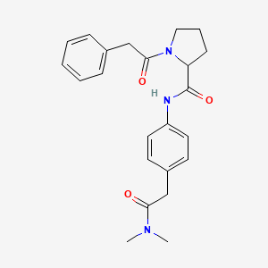 N-[4-[2-(dimethylamino)-2-oxoethyl]phenyl]-1-(2-phenylacetyl)pyrrolidine-2-carboxamide