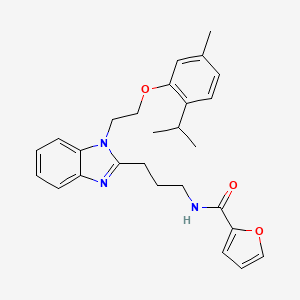 N-(3-{1-[2-(2-isopropyl-5-methylphenoxy)ethyl]-1H-benzimidazol-2-yl}propyl)-2-furamide