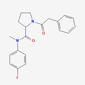 N-(4-fluorophenyl)-N-methyl-1-(2-phenylacetyl)pyrrolidine-2-carboxamide