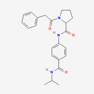 1-(2-phenylacetyl)-N-[4-(propan-2-ylcarbamoyl)phenyl]pyrrolidine-2-carboxamide