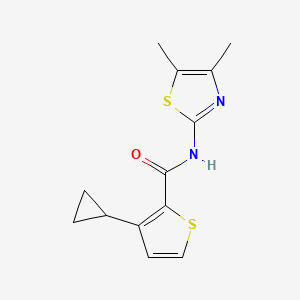 molecular formula C13H14N2OS2 B7531902 3-cyclopropyl-N-(4,5-dimethyl-1,3-thiazol-2-yl)thiophene-2-carboxamide 