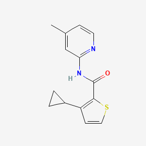 molecular formula C14H14N2OS B7531922 3-cyclopropyl-N-(4-methylpyridin-2-yl)thiophene-2-carboxamide 