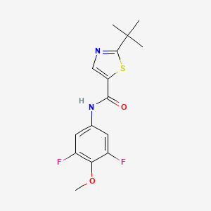 molecular formula C15H16F2N2O2S B7531939 2-tert-butyl-N-(3,5-difluoro-4-methoxyphenyl)-1,3-thiazole-5-carboxamide 