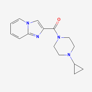 molecular formula C15H18N4O B7531944 (4-Cyclopropylpiperazin-1-yl)-imidazo[1,2-a]pyridin-2-ylmethanone 
