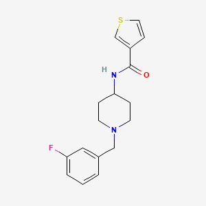 molecular formula C17H19FN2OS B7531954 N-[1-[(3-fluorophenyl)methyl]piperidin-4-yl]thiophene-3-carboxamide 