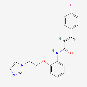 molecular formula C20H18FN3O2 B7531956 (E)-3-(4-fluorophenyl)-N-[2-(2-imidazol-1-ylethoxy)phenyl]prop-2-enamide 