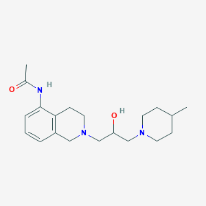 molecular formula C20H31N3O2 B7531962 N-[2-[2-hydroxy-3-(4-methylpiperidin-1-yl)propyl]-3,4-dihydro-1H-isoquinolin-5-yl]acetamide 