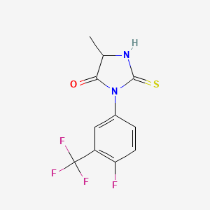 molecular formula C11H8F4N2OS B7531977 3-[4-Fluoro-3-(trifluoromethyl)phenyl]-5-methyl-2-sulfanylideneimidazolidin-4-one 