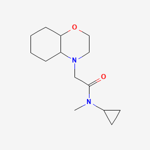 molecular formula C14H24N2O2 B7532013 2-(2,3,4a,5,6,7,8,8a-octahydrobenzo[b][1,4]oxazin-4-yl)-N-cyclopropyl-N-methylacetamide 