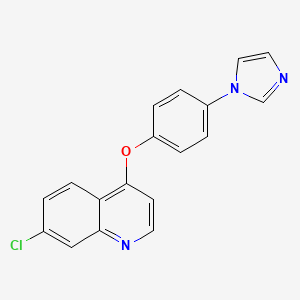 molecular formula C18H12ClN3O B7532051 7-Chloro-4-(4-imidazol-1-ylphenoxy)quinoline 