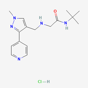 N-tert-butyl-2-[(1-methyl-3-pyridin-4-ylpyrazol-4-yl)methylamino]acetamide;hydrochloride