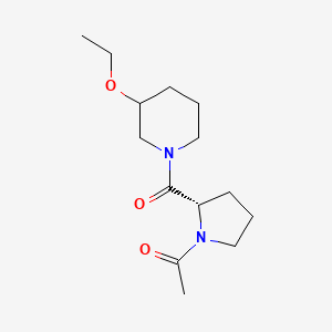 molecular formula C14H24N2O3 B7532142 1-[(2S)-2-(3-ethoxypiperidine-1-carbonyl)pyrrolidin-1-yl]ethanone 