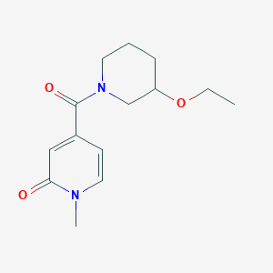 molecular formula C14H20N2O3 B7532153 4-(3-Ethoxypiperidine-1-carbonyl)-1-methylpyridin-2-one 