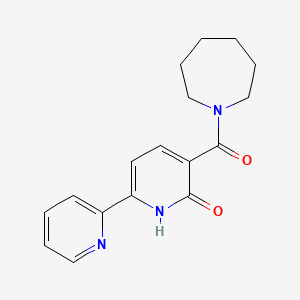 molecular formula C17H19N3O2 B7532161 3-(azepane-1-carbonyl)-6-pyridin-2-yl-1H-pyridin-2-one 