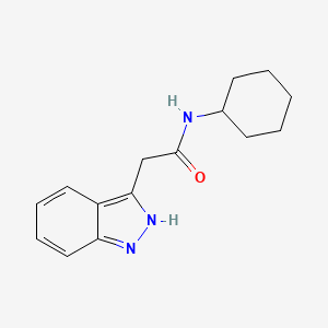 molecular formula C15H19N3O B7532179 N-cyclohexyl-2-(2H-indazol-3-yl)acetamide 