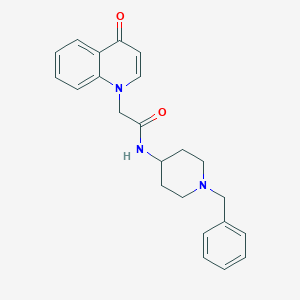 molecular formula C23H25N3O2 B7532208 N-(1-benzylpiperidin-4-yl)-2-(4-oxoquinolin-1-yl)acetamide 