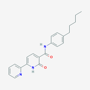 molecular formula C22H23N3O2 B7532220 2-oxo-N-(4-pentylphenyl)-6-pyridin-2-yl-1H-pyridine-3-carboxamide 