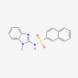 molecular formula C18H15N3O2S B7532221 N-(1-methyl-1H-benzimidazol-2-yl)naphthalene-2-sulfonamide 