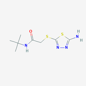 2-[(5-amino-1,3,4-thiadiazol-2-yl)sulfanyl]-N-tert-butylacetamide