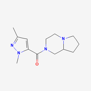 3,4,6,7,8,8a-hexahydro-1H-pyrrolo[1,2-a]pyrazin-2-yl-(2,5-dimethylpyrazol-3-yl)methanone