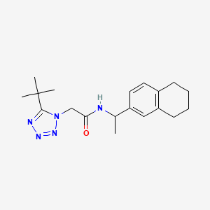 2-(5-tert-butyltetrazol-1-yl)-N-[1-(5,6,7,8-tetrahydronaphthalen-2-yl)ethyl]acetamide