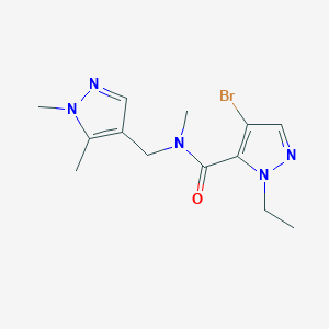 4-bromo-N-[(1,5-dimethyl-1H-pyrazol-4-yl)methyl]-1-ethyl-N-methyl-1H-pyrazole-5-carboxamide