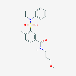 3-[ethyl(phenyl)sulfamoyl]-N-(3-methoxypropyl)-4-methylbenzamide